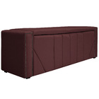 Calçadeira Baú King Minsk P02 195 Cm Para Cama Box Corano - A