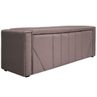 Calçadeira Baú King Minsk P02 195 Cm Para Cama Box Linho - Am