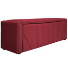 Calçadeira Baú King Minsk P02 195 Cm Para Cama Box Suede - Am