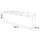 Calçadeira Baú King Size Berlyn 195cm Linho Bege - Desk Design