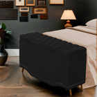 Calçadeira Baú King Size Estofada Maitê Veludo Preto