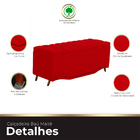 Calçadeira Baú King Size Estofada Maitê Veludo Vermelho