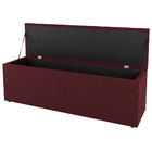 Calçadeira Baú King Size Grace 190cm Suede Bordô - Desk Design