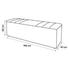 Calçadeira Baú King Size Grace 190cm Suede Cinza Escuro - Des