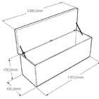 Calçadeira Bau Megh Marrom Preto Para Cama De 140 Cm