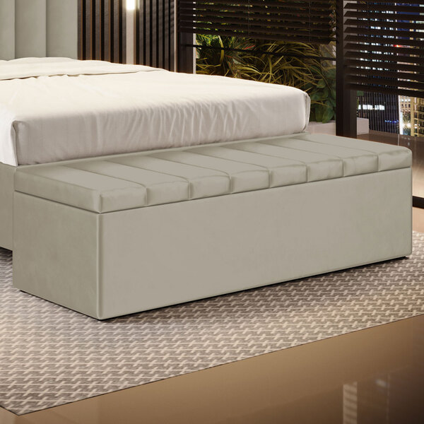 Calçadeira Baú Navi 160 Veludo Aradecor