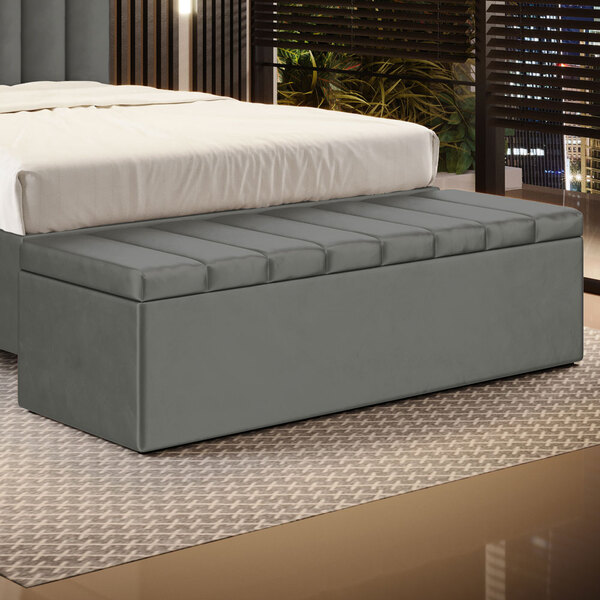 Calçadeira Baú Navi 195 Veludo Aradecor