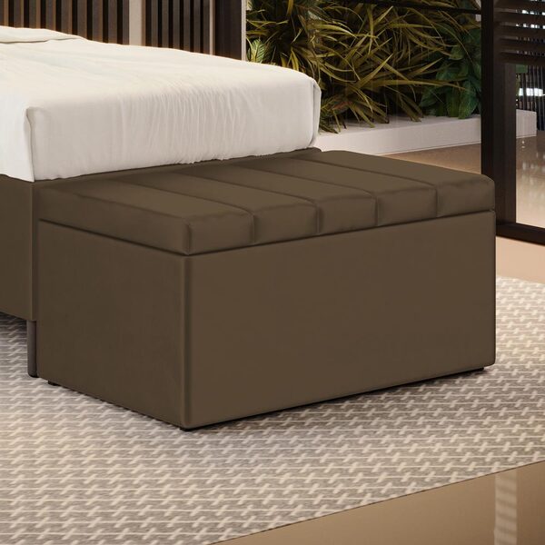 Calçadeira Baú Navi 90 / N-029 Veludo Capuccino