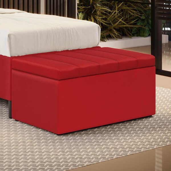 Calçadeira Baú Navi 90 Couro Aradecor