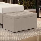 Calçadeira Baú Navi 90 Z-006 Sued Capuccino Aradecor