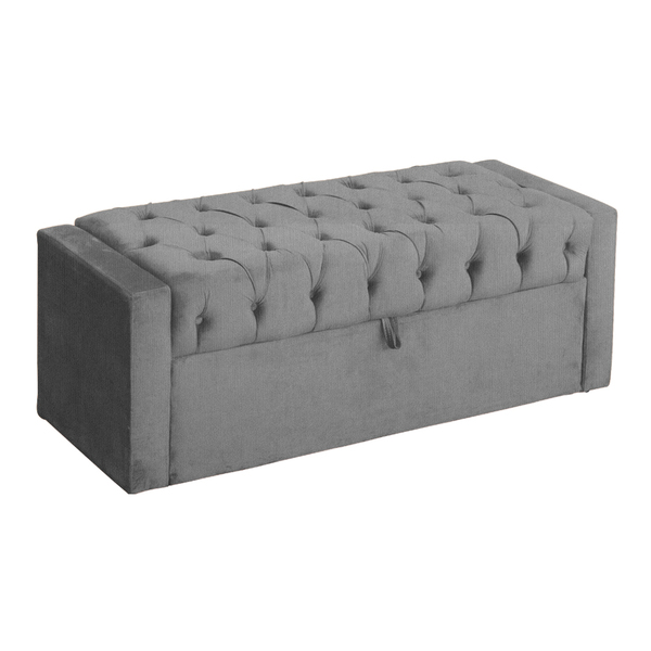 Calçadeira Baú Para Cama Box Emma Suede Cores - Ds Estofados