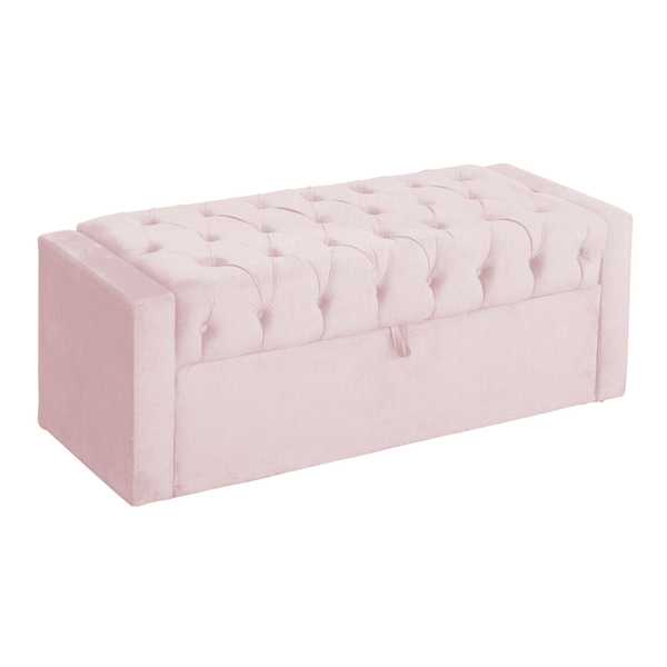 Calçadeira Baú Para Cama Box Emma Suede Cores - Ds Estofados
