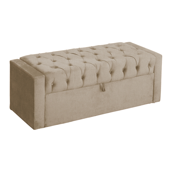 Calçadeira Baú Para Cama Box Emma Suede Cores - Ds Estofados