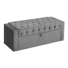 Calçadeira Baú Para Cama Box Emma Suede Cores - Ds Estofados