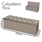 Calçadeira Bau Paris 90cm Suede Grafite M11 - D'rossi