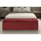 Calçadeira Baú Queen 158 Cm Imperatriz Suede Vermelho