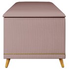 Calçadeira Baú Queen 160cm Com Tachas Imperial J02 Veludo Ros