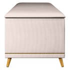 Calçadeira Baú Queen 160cm Com Tachas Imperial Veludo J02 Beg