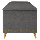 Calçadeira Baú Queen 160cm Imperial J02 Linho Grafite - Mpoze