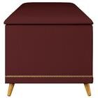 Calçadeira Baú Queen 160cm Imperial J02 Suede Vinho - Mpozena