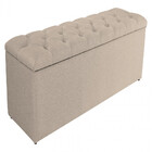 Calçadeira Baú Queen Austin 160cm Tec Sued 1065 - Zidi