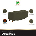 Calçadeira Baú Queen Estofada Maitê Veludo Chocolate