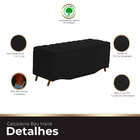 Calçadeira Baú Queen Estofada Maitê Veludo Preto