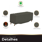 Calçadeira Baú Queen Estofada Maitê Veludo Tabaco