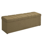 Calçadeira Baú Queen Kiara 160 Cm Suede Cappucino - D A Decor