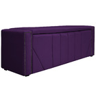 Calçadeira Baú Queen Minsk P02 160 Cm Para Cama Box Suede - A
