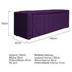 Calçadeira Baú Queen Minsk P02 160 Cm Para Cama Box Suede - A