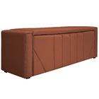 Calçadeira Baú Queen Minsk P02 160 Cm Para Cama Box Suede - A