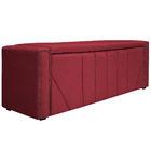 Calçadeira Baú Queen Minsk P02 160 Cm Para Cama Box Suede - D