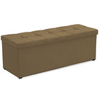 Calçadeira Baú Queen Poliana 160 Cm Suede Cappucino - D A Dec