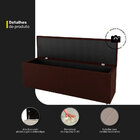 Calçadeira Baú Queen Size Berlyn 160cm Linho Marrom - Desk De