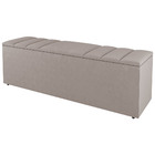 Calçadeira Baú Queen Size Grace 160cm Suede Bege - Desk Design