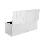 Calçadeira Baú Recamiel Casal 140cm Alanis Suede Branco - D A