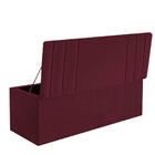 Calçadeira Baú Recamiel Casal 140cm Grécia Suede Bordo - D A