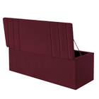 Calçadeira Baú Recamiel Casal 140cm Grécia Suede Bordo - D A