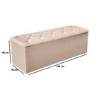 Calçadeira Baú Recamier 140 Cm Daiana Veludo Rosé