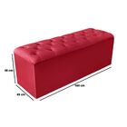 Calçadeira Baú Recamier 160 Cm Emilia Veludo Vermelho