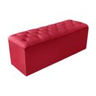 Calçadeira Baú Recamier 160 Cm Emilia Veludo Vermelho