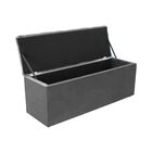 Calçadeira Baú Recamier 195 Cm Bianca Suede Cinza