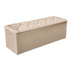 Calçadeira Baú Recamier 195 Cm Daiana Linho Bege Claro