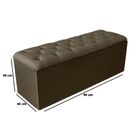 Calçadeira Baú Recamier 90 Cm Bianca Corino Marrom