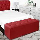 Calçadeira Baú Recamier 90 Cm Bianca Veludo Vermelho