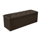 Calçadeira Baú Recamier 90 Cm Diana Corino Marrom