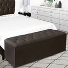 Calçadeira Baú Recamier 90 Cm Emilia Suede Marrom
