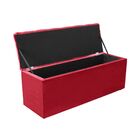 Calçadeira Baú Recamier 90 Cm Emilia Veludo Vermelho