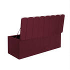 Calçadeira Baú Recamier King 190cm Alanis Suede Bordo - D A D